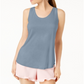Blusa feminina com decote redondo Maison Jules, azul, tamanho médio