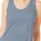 Blusa feminina com decote redondo Maison Jules, azul, tamanho médio