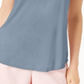 Blusa feminina com decote redondo Maison Jules, azul, tamanho médio