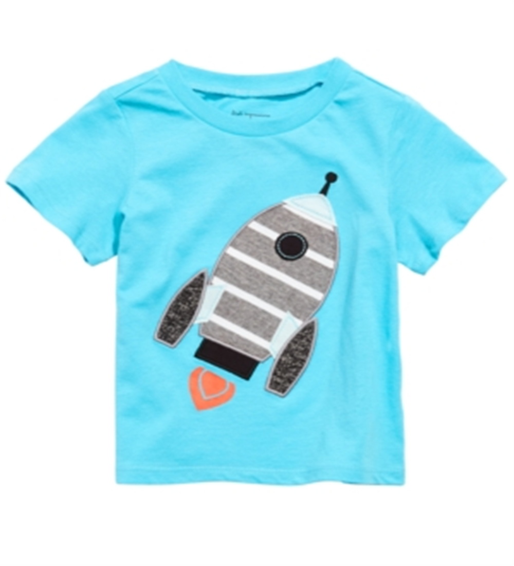 Camiseta infantil de algodão com estampa de foguete First Impressions para meninos, tamanho 4T