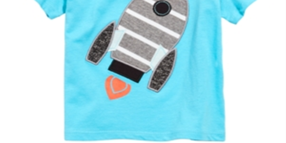 Camiseta infantil de algodão com estampa de foguete First Impressions para meninos, tamanho 4T