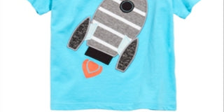 Camiseta infantil de algodão com estampa de foguete First Impressions para meninos, tamanho 4T