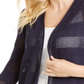 Cardigan feminino Charter Club com frente aberta, azul, tamanho grande