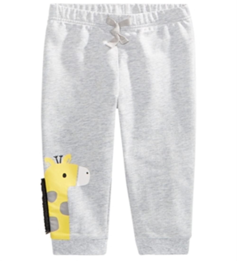 Calça jogger Girafa para bebê menino First Impressions, cinza, tamanho 24 meses