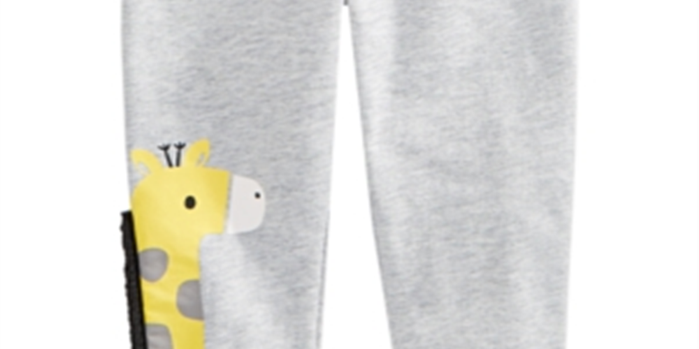 Calça jogger Girafa para bebê menino First Impressions, cinza, tamanho 24 meses