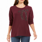 Moletom Feminino Embelezado e Caprichoso Estilo &amp; Co Roxo Tamanho P