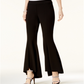 Calça Flare Feminina com Bainha Tulipa da INC International Concepts, Preta, Tamanho 2 Petite