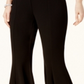 Calça Flare Feminina com Bainha Tulipa da INC International Concepts, Preta, Tamanho 2 Petite