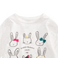 Camiseta estampada de coelhinhos First Impressions para bebê menina, tamanho branco, 3 a 6 meses