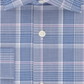 Camisa social masculina Massimo Alba com botões e caimento regular, azul, tamanho 18x34-35