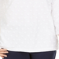 Moletom feminino Karen Scott Textu Dot, branco, tamanho pequeno GG