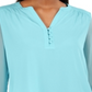 Charter Club Blusa de malha lisa com manga dividida feminina, azul, tamanho grande
