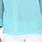 Charter Club Blusa de malha lisa com manga dividida feminina, azul, tamanho grande