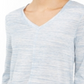 Blusa feminina com decote em V, azul, tamanho extragrande, da Style &amp; Co