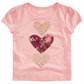 Camiseta infantil feminina Epic Threads Stacked Hearts rosa tamanho 3T REG