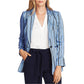 Blazer casual elegante Vince Camuto feminino listrado Interludes azul tamanho 14