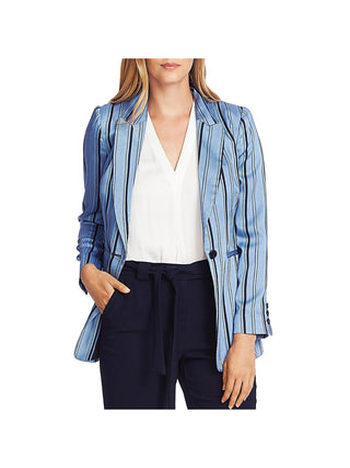 Blazer casual elegante Vince Camuto feminino listrado Interludes azul tamanho 14