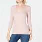 Blusa feminina com decote em V INC International Concepts, rosa, tamanho pequeno XL
