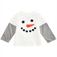 Camiseta de algodão com estampa de boneco de neve para meninos First Impressions, branca, tamanho 3 a 6 meses
