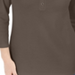 Camisa Henley Manga 3/4 Feminina Karen Scott Marrom Tamanho XS
