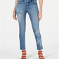 Calça jeans skinny feminina com detalhes florais, azul, tamanho 10, da Style &amp; Co