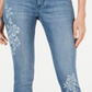 Calça jeans skinny feminina com detalhes florais, azul, tamanho 10, da Style &amp; Co