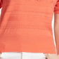 Suéter feminino Ella Moss Emilia com mangas franzidas e babados, laranja, tamanho M