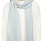 Cachecol feminino canelado liso cinza estilo &amp; co, tamanho regular