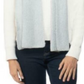 Cachecol feminino canelado liso cinza estilo &amp; co, tamanho regular