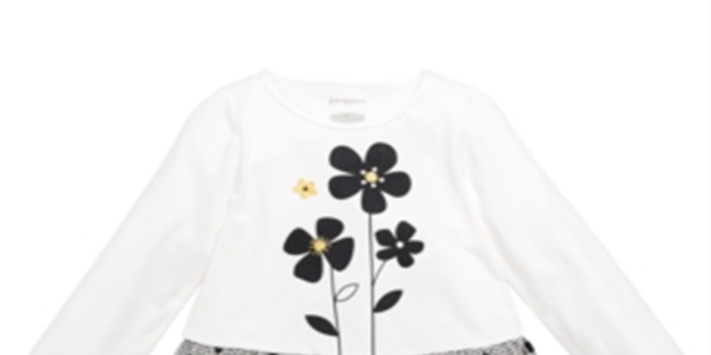 Camiseta Peplum com estampa de poá e flores First Impressions para bebê menina, tamanho 24 meses