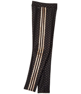 Calça Adidas Metallic Dot para Menina Preta Tamanho Médio