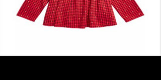 First Impressions Baby Girl's Cotton Long Sleeve Check Ruffle T-Shirt Red Size 18MOS