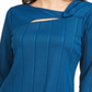 Blusa feminina Alfani com decote torcido e cor lisa, verde, tamanho pequeno e pequeno