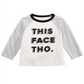 Camiseta estampada com este rosto para meninos First Impressions, tamanho 12 meses