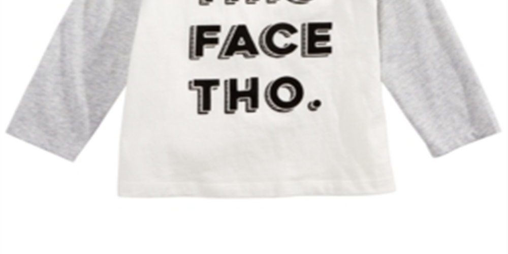Camiseta estampada com este rosto para meninos First Impressions, tamanho 12 meses