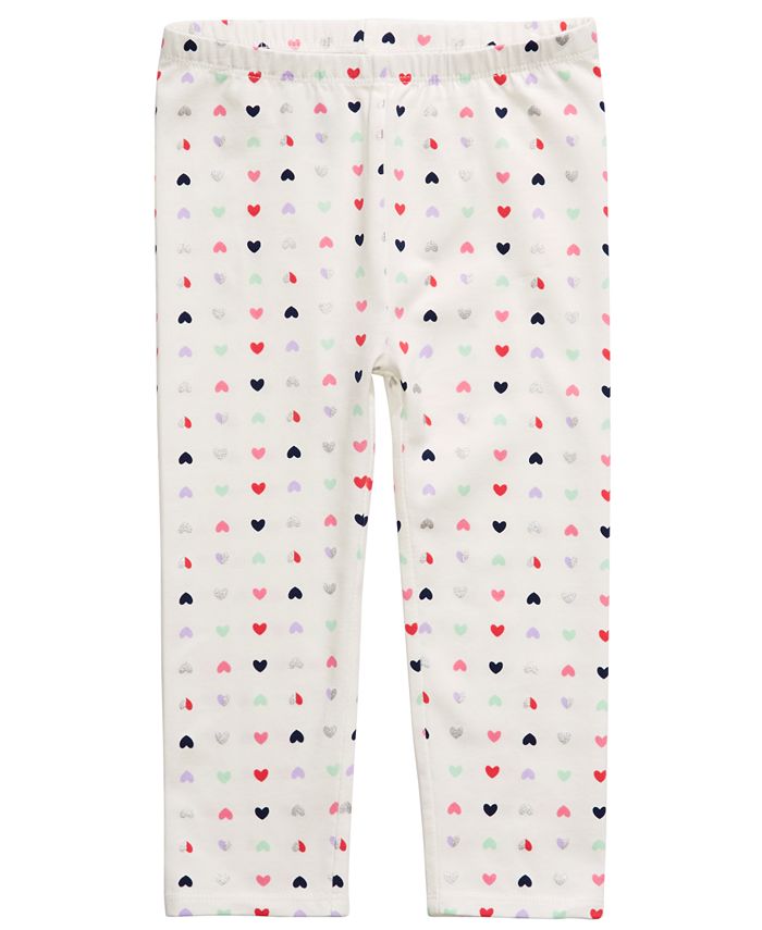 Leggings estampadas de coração para bebês meninas First Impressions, tamanho 18 meses