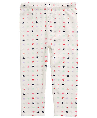 Leggings estampadas de coração para bebês meninas First Impressions, tamanho 18 meses