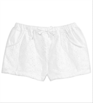 First Impressions Baby Girl's Eyelet Cotton Shorts White Size 18MOS