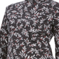 Karen Scott Blusa Feminina Estampada Wheat Fields Gola Simulada Preta Tamanho Pequeno P