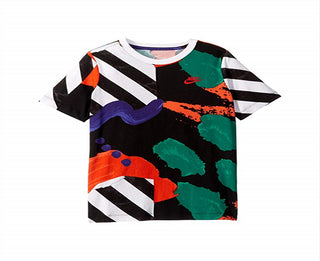 Camiseta Nike Infantil Estampada Colorida Branca Tamanho XG