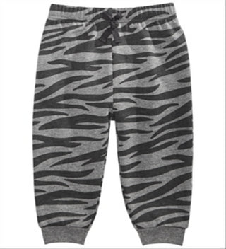 Calça jogger estampa animal para bebê menino First Impressions cinza tamanho 12 M