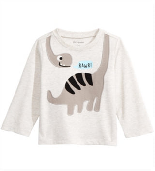 Camiseta estampada de dinossauro First Impressions para bebês meninos, marrom, tamanho 3-6 meses