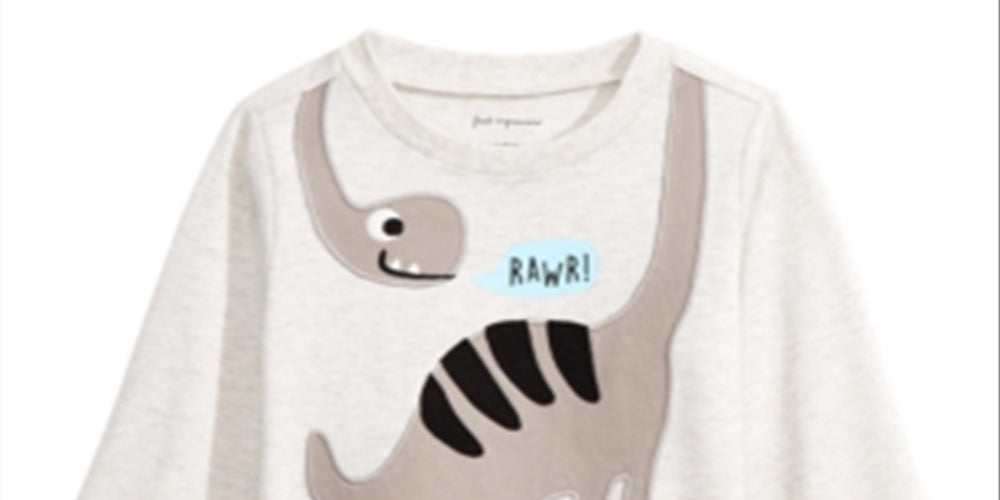 Camiseta estampada de dinossauro First Impressions para bebês meninos, marrom, tamanho 3-6 meses