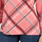 Blusa feminina xadrez com manga sino Charter Club rosa tamanho XXL