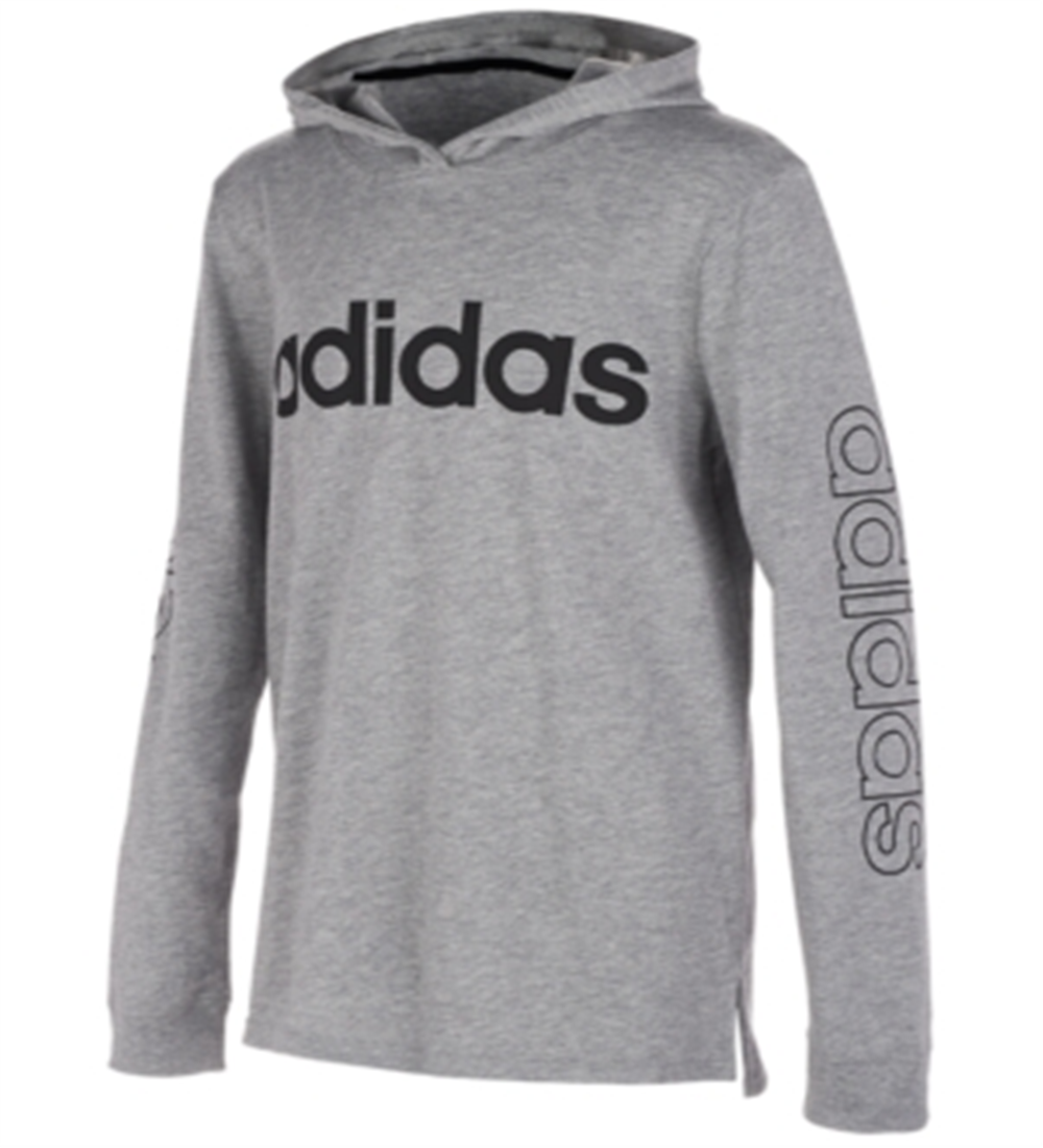 Moletom com capuz Adidas Little Boy's Logo Print Cinza Tamanho 4