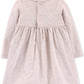 Vestido Babydoll Carter's Baby Girl Manga Longa Rosa Tamanho 18 MOS