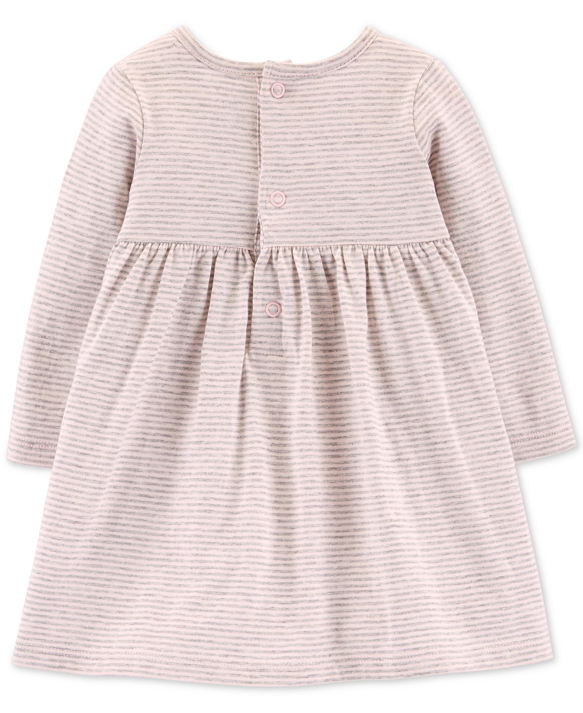 Vestido Babydoll Carter's Baby Girl Manga Longa Rosa Tamanho 18 MOS