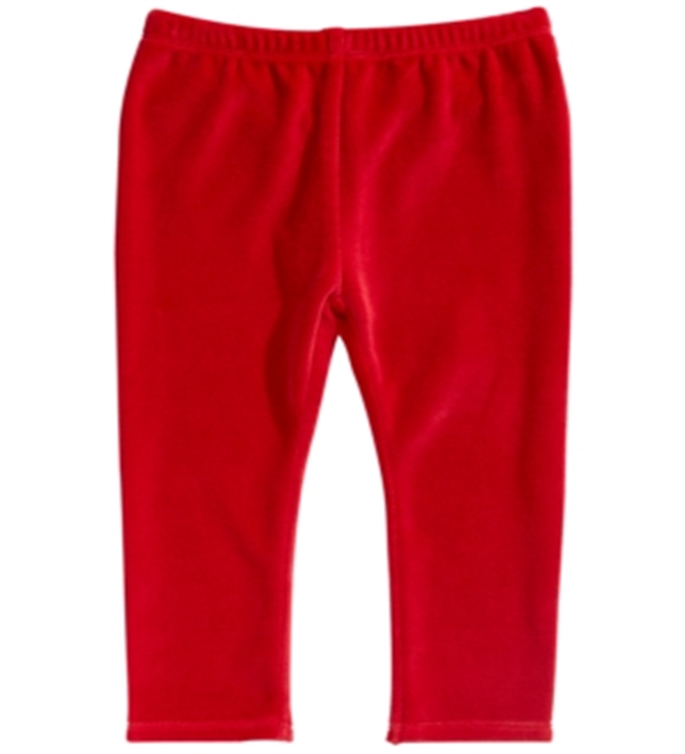 Leggings de veludo para meninas First Impressions, tamanho 12 meses, vermelho