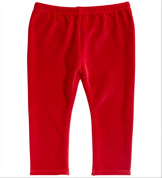 Leggings de veludo para meninas First Impressions, tamanho 12 meses, vermelho