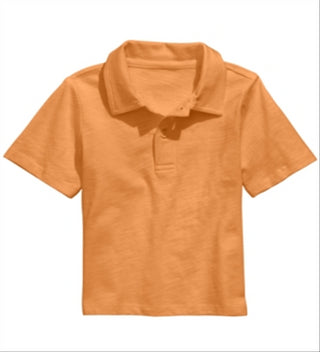 Camisa polo de algodão para meninos First Impressions, laranja, tamanho 3-6 meses